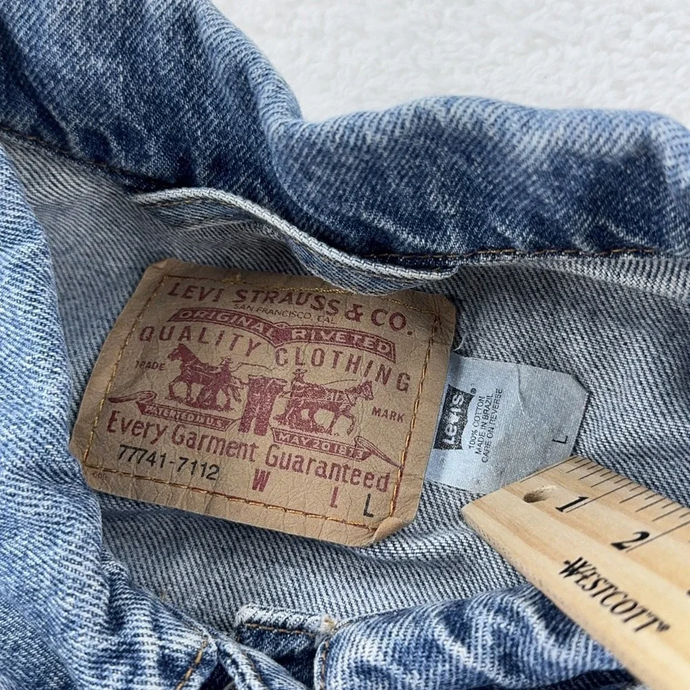 Vintage 90s Levis Denim Trucker‎ Jacket Mens M 77441-7112 Classic USA